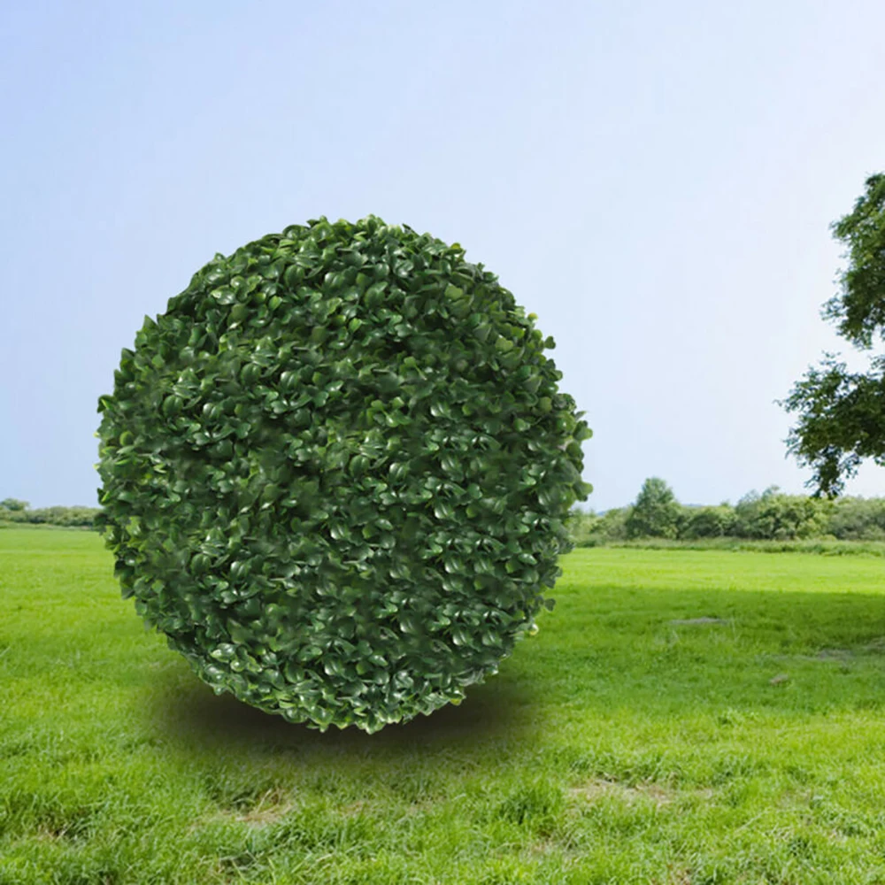 Runde künstliche Pflanzenball-Simulation hinterlassen Grasball zum Aufhängen, DIY-Dekoration für Zuhause, Büro, Privathäuser, Restaurants, Schulen – Detail 4