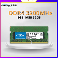 Crucial DDR4 Memory 8GB 16GB 32GB 3200MHz SODIMM Memorial 1.2v CL22 Laptop RAM