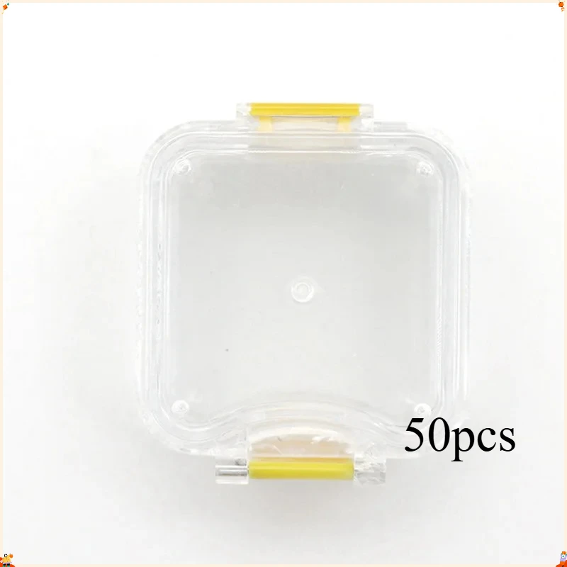 ABWR-50Pcs Plastic Denture Tooth Box With Film High Quality Denture Storage Box  Implant Membrane Tooth Box