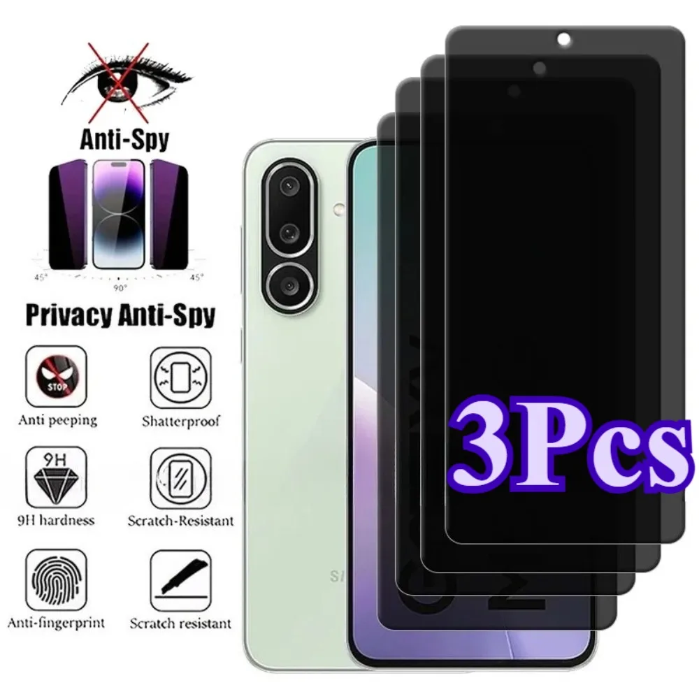 3Pcs Protective Privacy Tempered Glass for Samsung Galaxy M06 M56 M16 Anti-Spy Screen Protector Film for Samsung M35 M34 M55