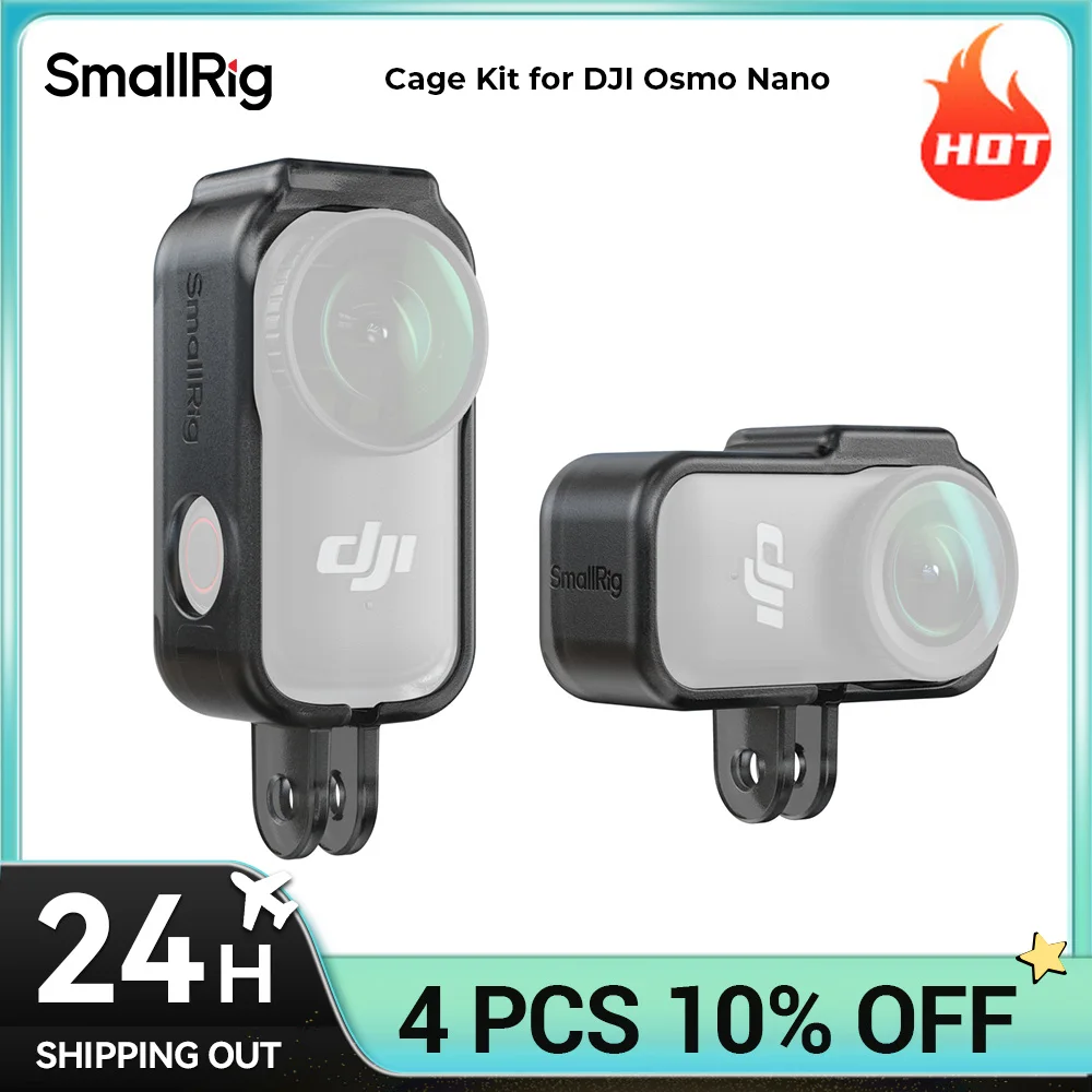 SmallRig Action Camera Nano Cage Vertical-to-Horizontal Cage Kit for DJI Osmo Nano Perfect for YouTube (Landscape), TikTok 5757