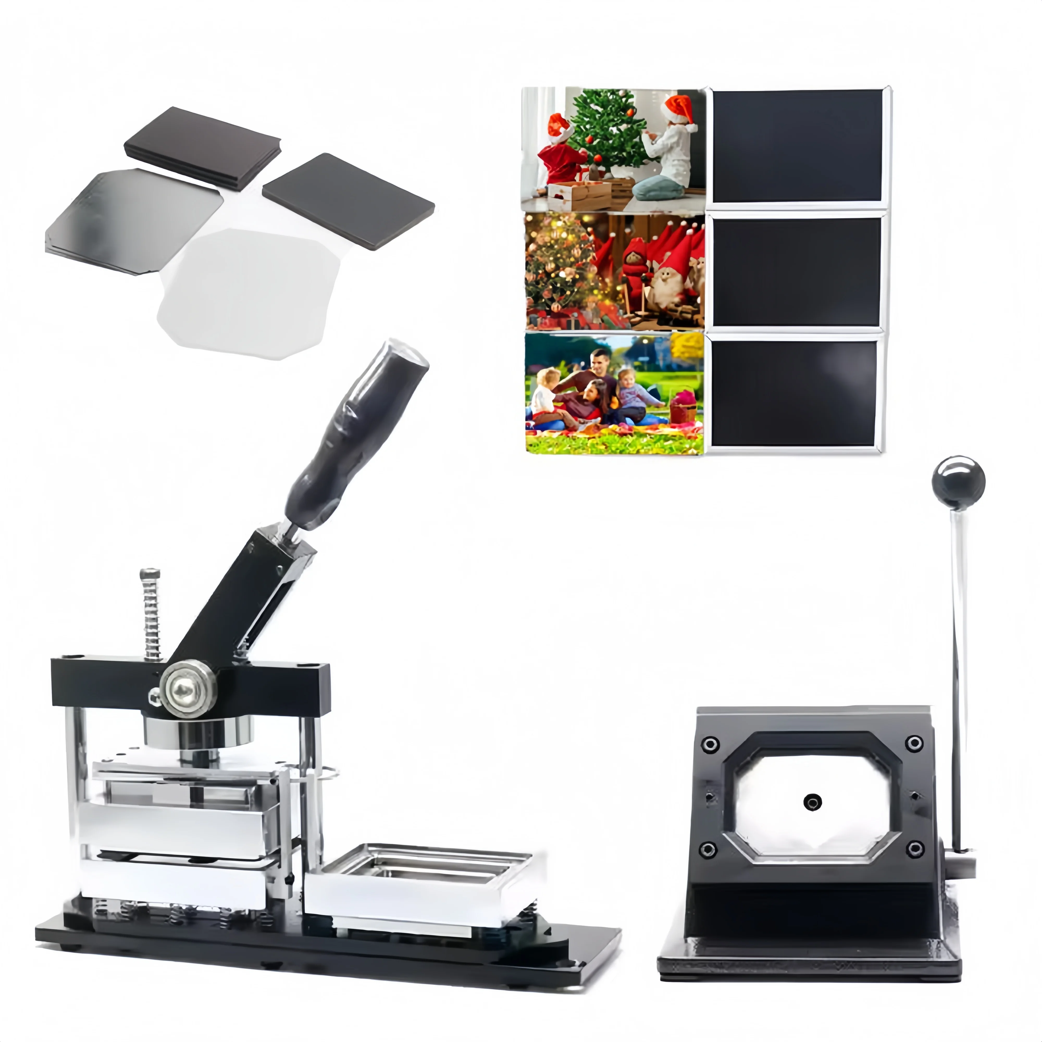 

Manufacturer 80*53mm DIY Photo Magnet Making Refrigerator Sticker Square Button Badge Making Machine