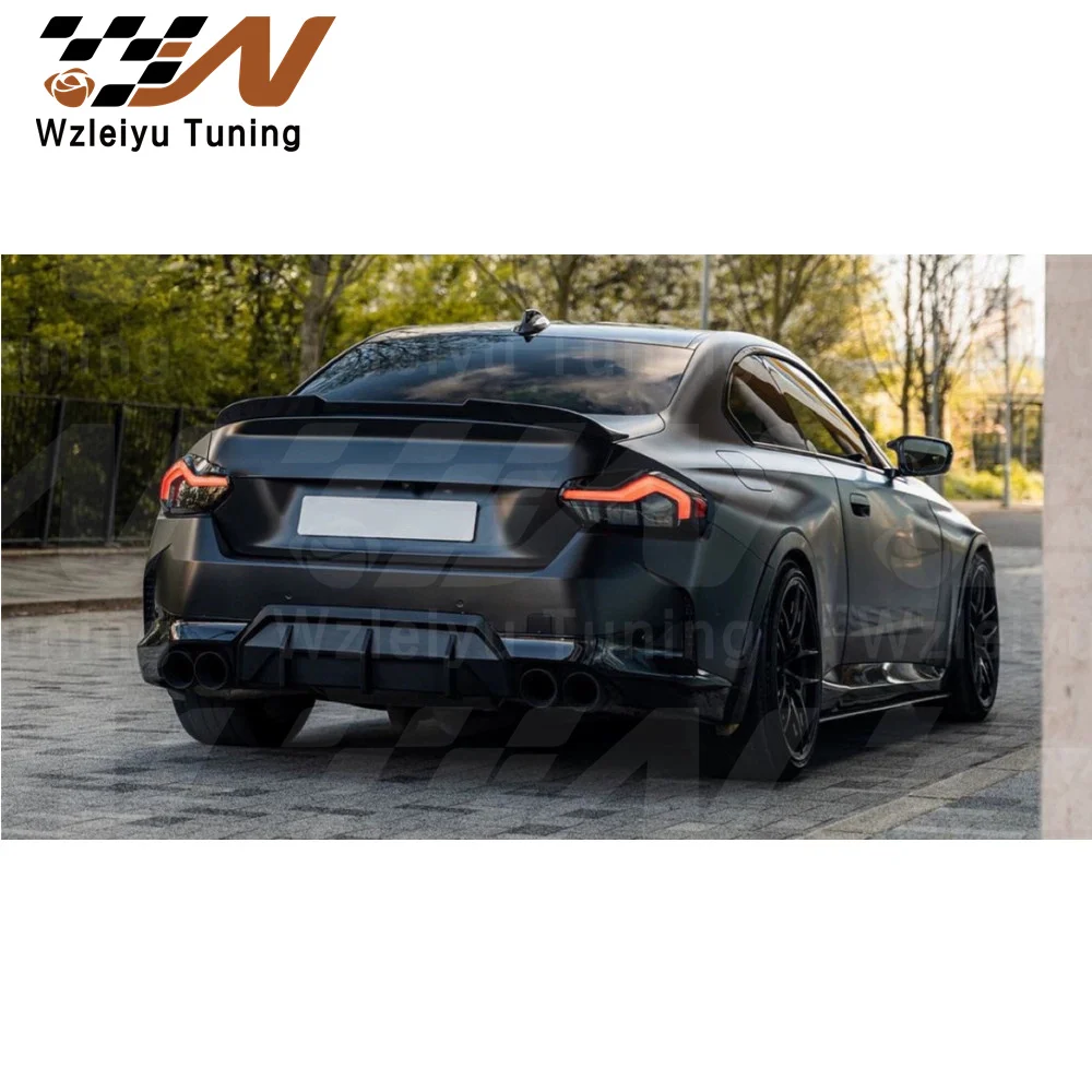 Wzleiyu Style Dry Carbon Fiber Rear Trunk Spoiler Wing Fit For BMW G87 G47 M2 M240i High Quality Fitment