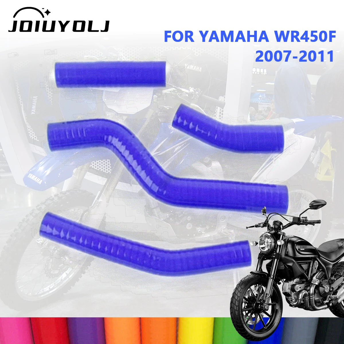

For 20072008 2009 2010 2011 Yamaha WR450F WR 450 F 450F Silicone Radiator Hoses Pipes Tube Kit