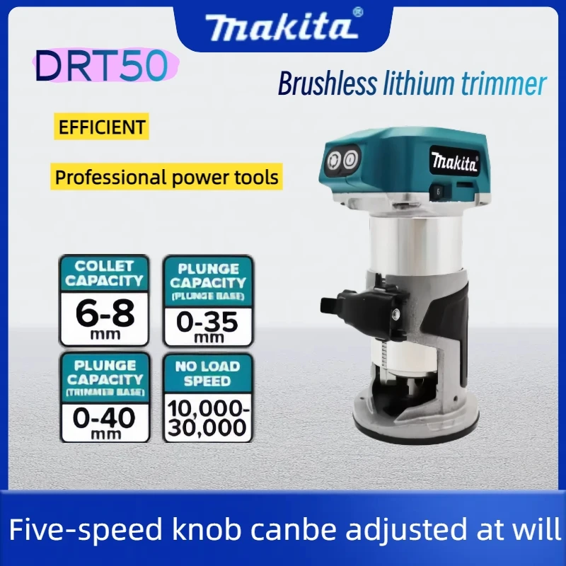 마키타 DRT50 브러시리스 충전식 슬롯팅 공구 밀링 목공 조각기
