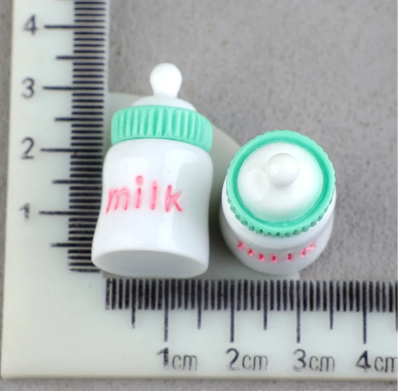 Milk Bottle 3D Resin Cabochon for Scrabpook Crafts Wholesale Colorful Feeding Bottle Resin DIY Decoration Accessory Slime Charm