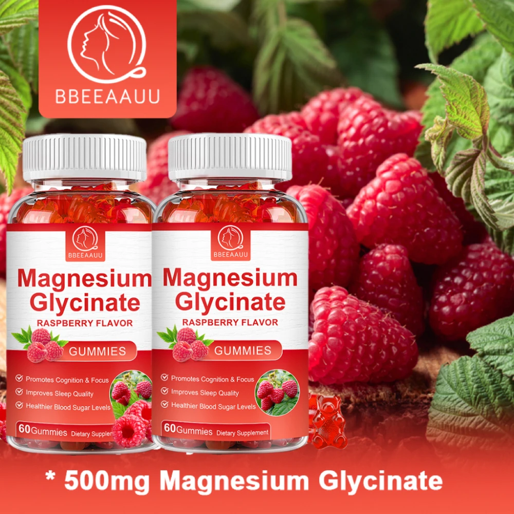 

BBEEAAUU Chelated Glycinate Magnesium Gummies Calm Relieves Stress Support Sleep Support Memory Concentration and Muscle Spasms