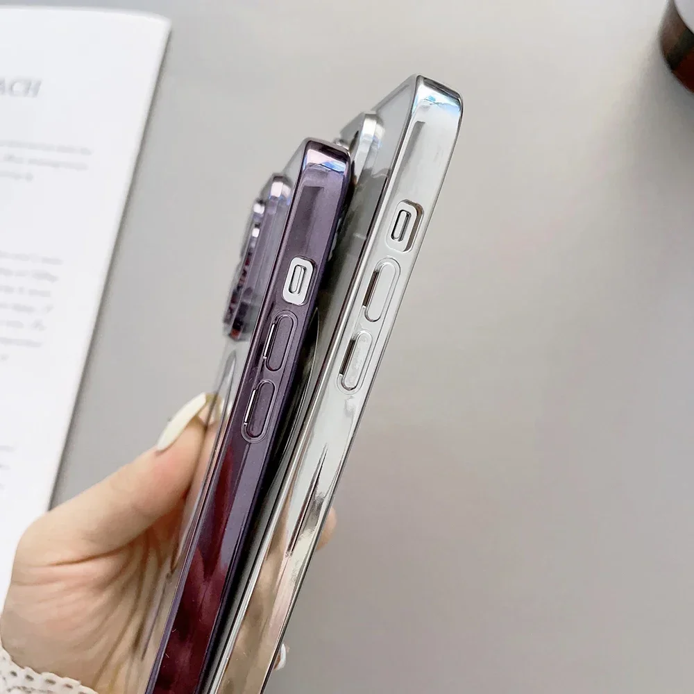 ل Magsafe المغناطيسي شحن لاسلكي جراب هاتف آيفون 16 15 14 زائد 13 12 11 برو XS ماكس XR X تصفيح حافة لينة غطاء من البولي يوريثان