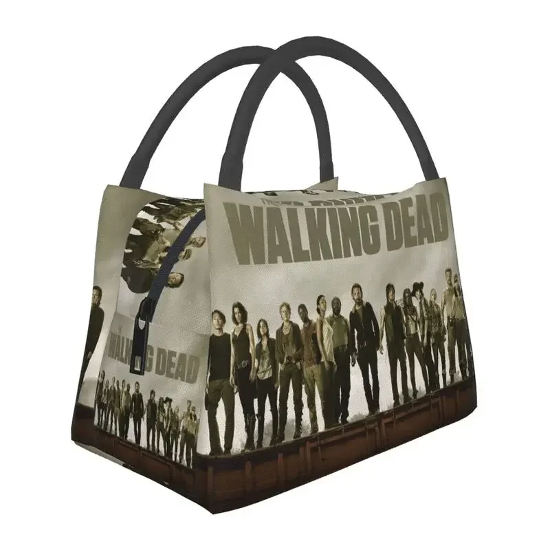 The Walking Dead Insulated Lunch Bags for Women Leakproof Horror Zombie TV Show Cooler Thermal Lunch Box Office Picnic Travel