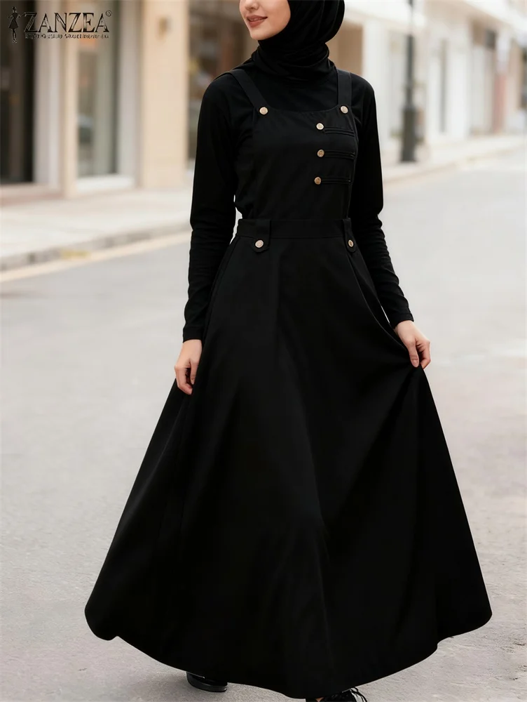 فستان خريف وربيع 2026 من ZANZEA عباية إسلامية فستان حجاب رمضان فساتين رداء نسائي قفطان بينافور ملابس إسلامية