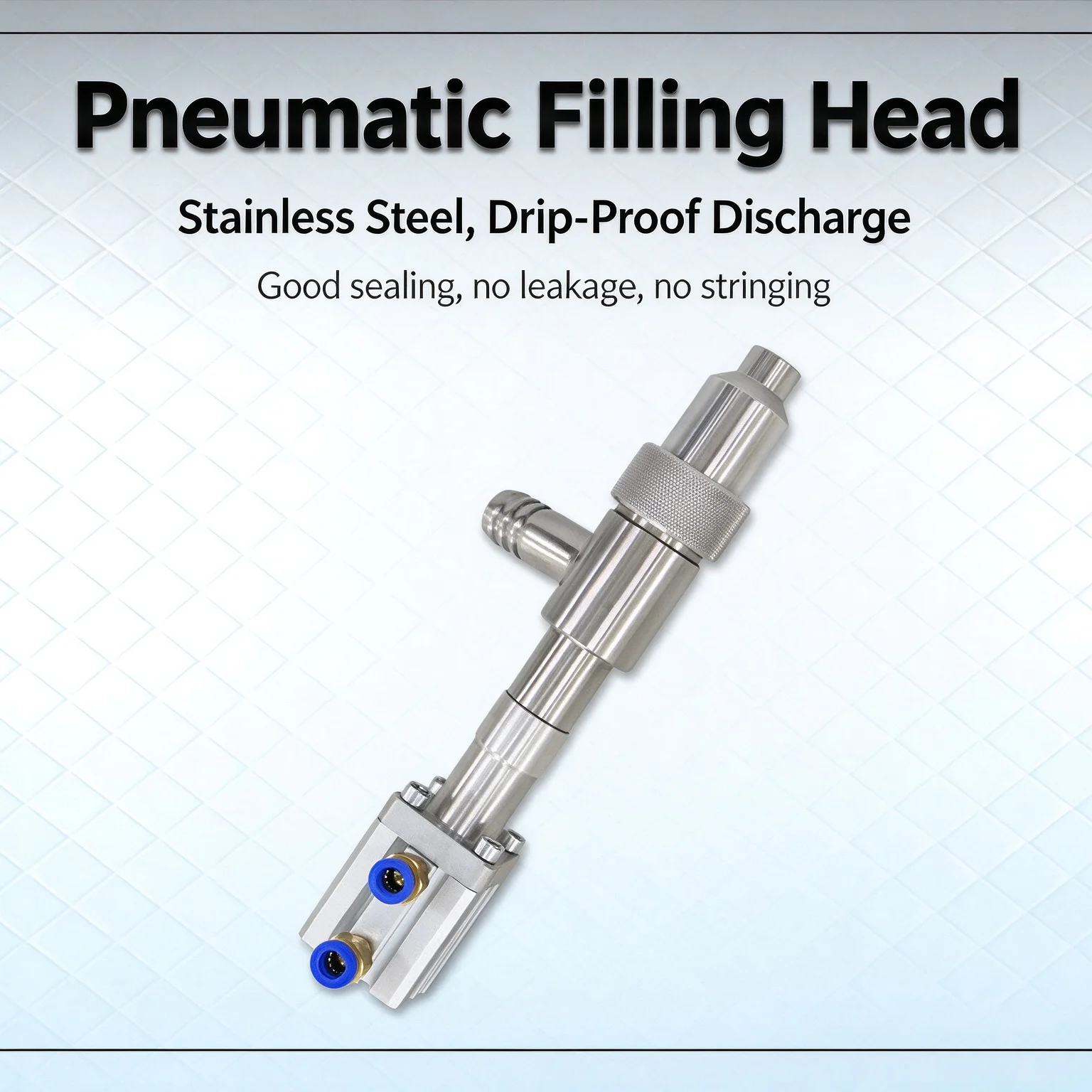 Pneumatic Drip-Proof Filling Nozzle with 304 Stainless Steel Discharge Nozzle for Paste And Liquid Filling Stainless Steel Paste