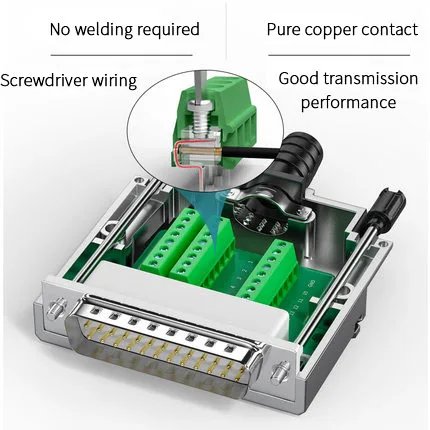 DB25 Đột Phá Ban Hàn-Miễn Phí Nam Nữ Kim Loại Adapter 25-Pin Adapter Đến Nhà Ga Kết Nối Tín Hiệu Module dài Bu Lông Đai Ốc