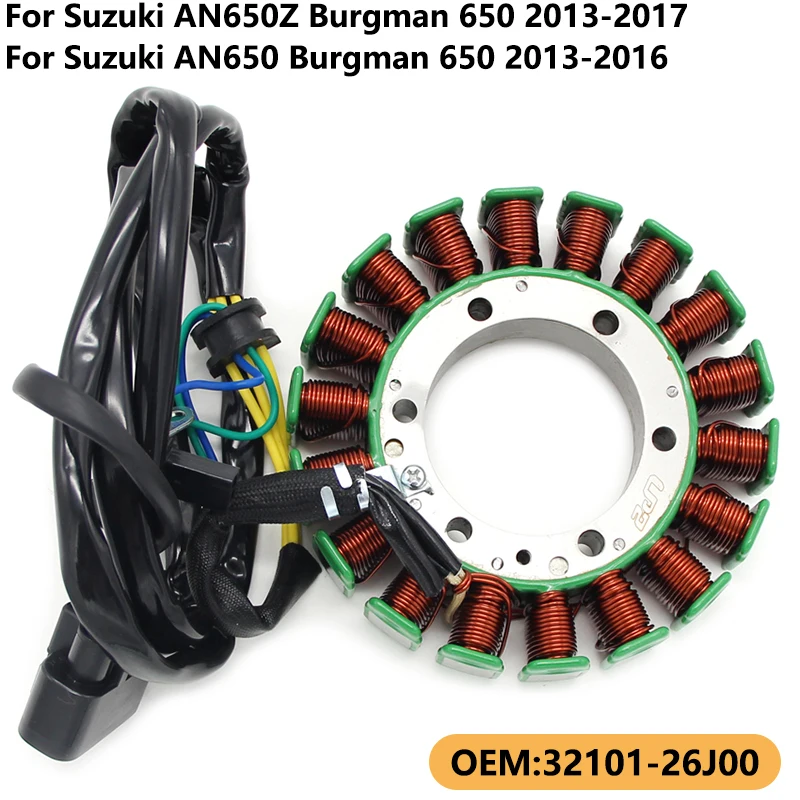 

Motorcycle Ignition Magneto Stator Coil For Suzuki AN650Z 2013-2017 AN650 Burgman 650 Engine Stator Generator Coil 32101-26J00