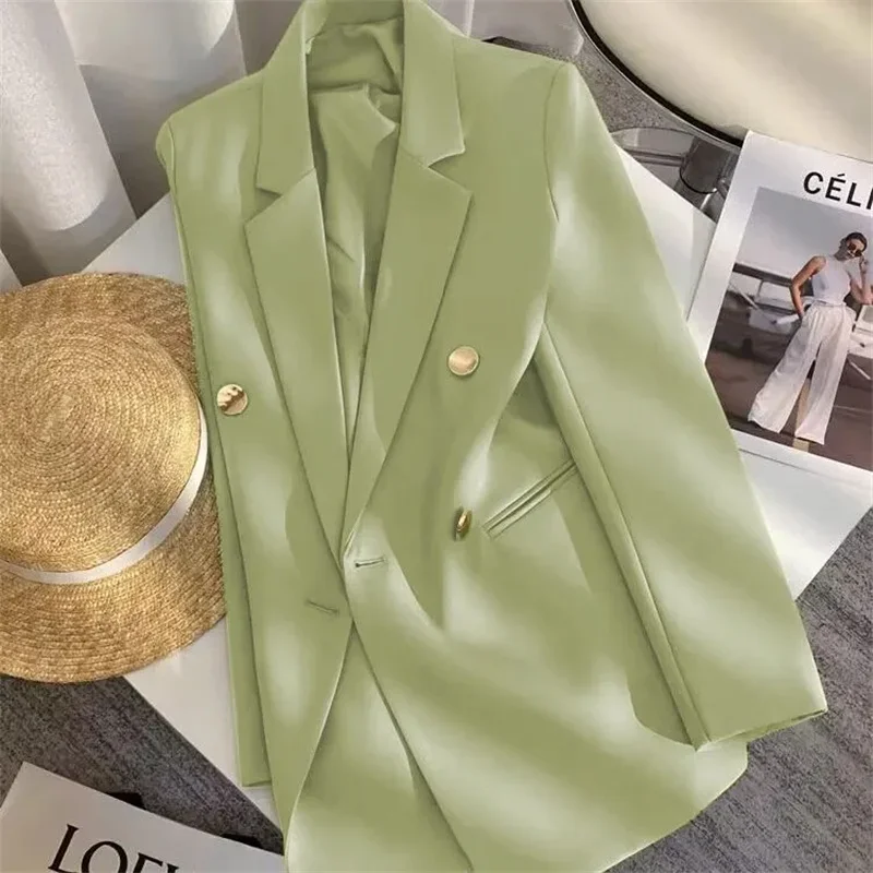 新しい女性スーツコートエレガントなスポーツカジュアルブレザー韓国ファッションジャケット秋固体オフィスレディース服基本的なコートアウター