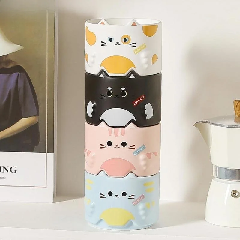 

Cute Cerc Mugs Staing Couple Coffee Cups Cartoon Personalized Universi Students Creative Design Drinking Glasses