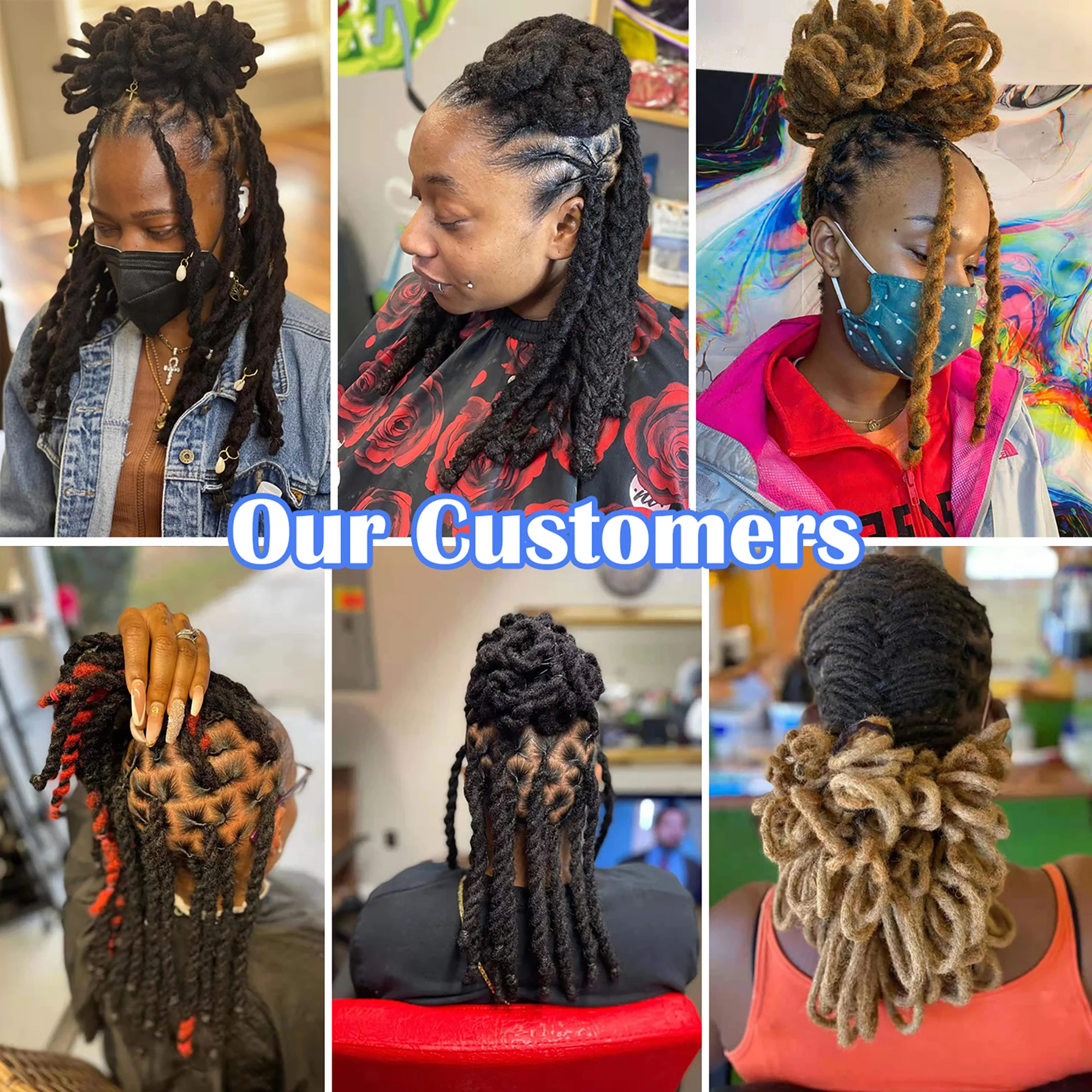 Orientfashion 30inch Length Human Hair Dreadlocs Salt Pepper Color Bundles Locs