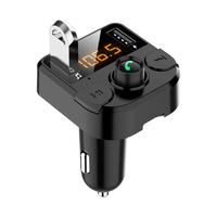 BT36B Car Bluetooth-compatible FM Transmitter Fast USB Type C Car Charger Colorful Handsfree Car Kit Mp3 Player Support TF Card