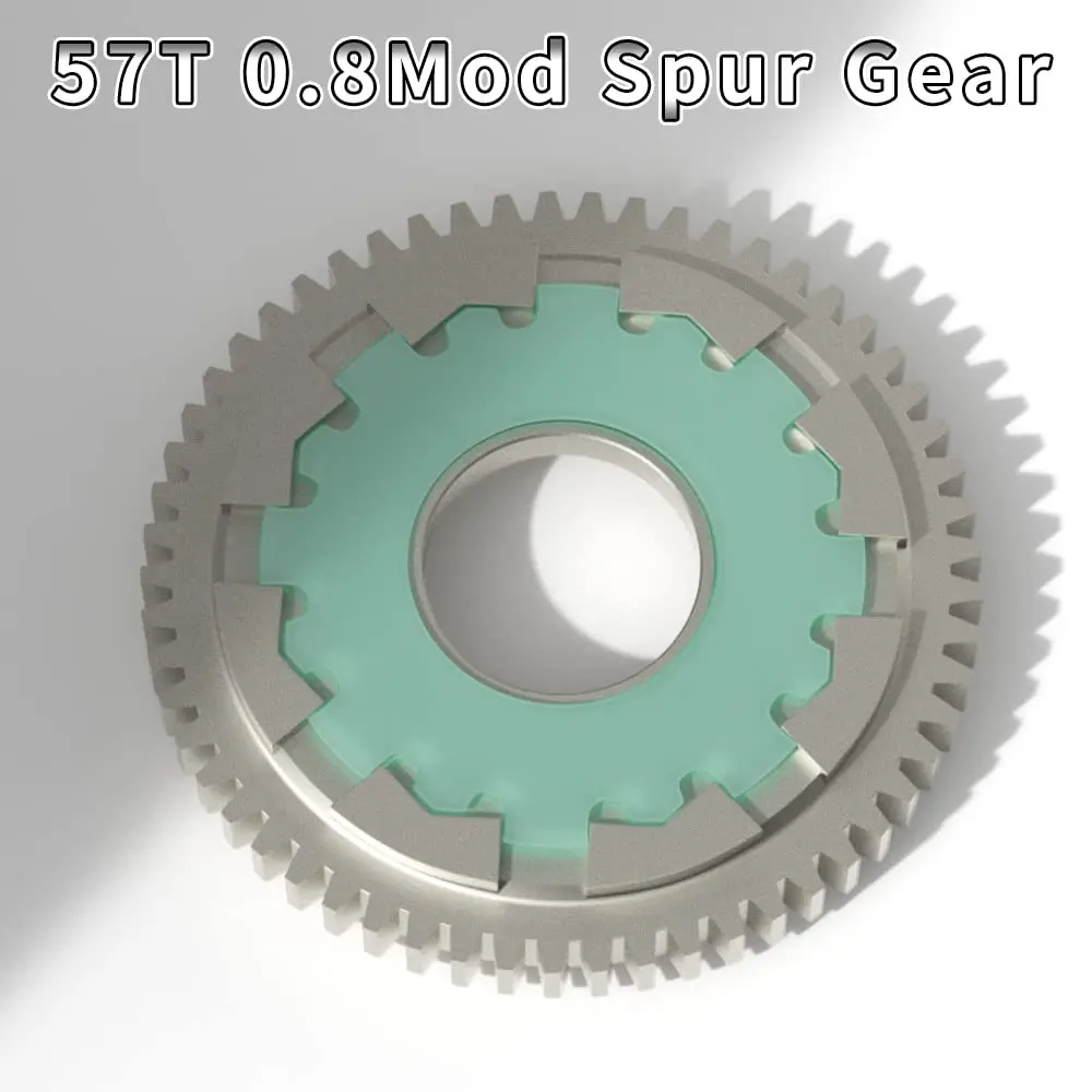 Dirbact-Metal Steel Spur Gear, 57T Spur Gear, 0.8Mod ou.com, 1/10 Arrma Granite, Senton Vorteks, Big Rock Vophon Upgrade, Remplacer