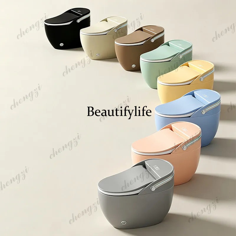 Color smart toilet without edge inner wall without lip edge straight edge without groove silent flush toilet