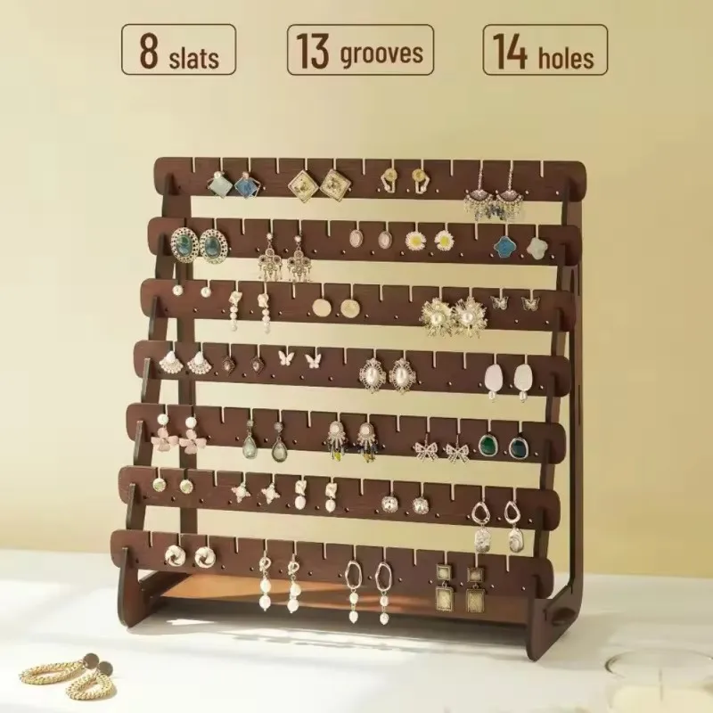 Spacious Earring Organizer Stand for Vanity or Dresser, Durable Jewelry Display Rack