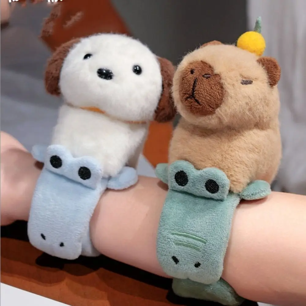 Juguete de peluche, pulsera de bofetada de gato, serie de simulación, muñeca bonita, pulsera de bofetada de muñeco de peluche, pulsera de felpa de capibara suave de 25cm, decoración del hogar