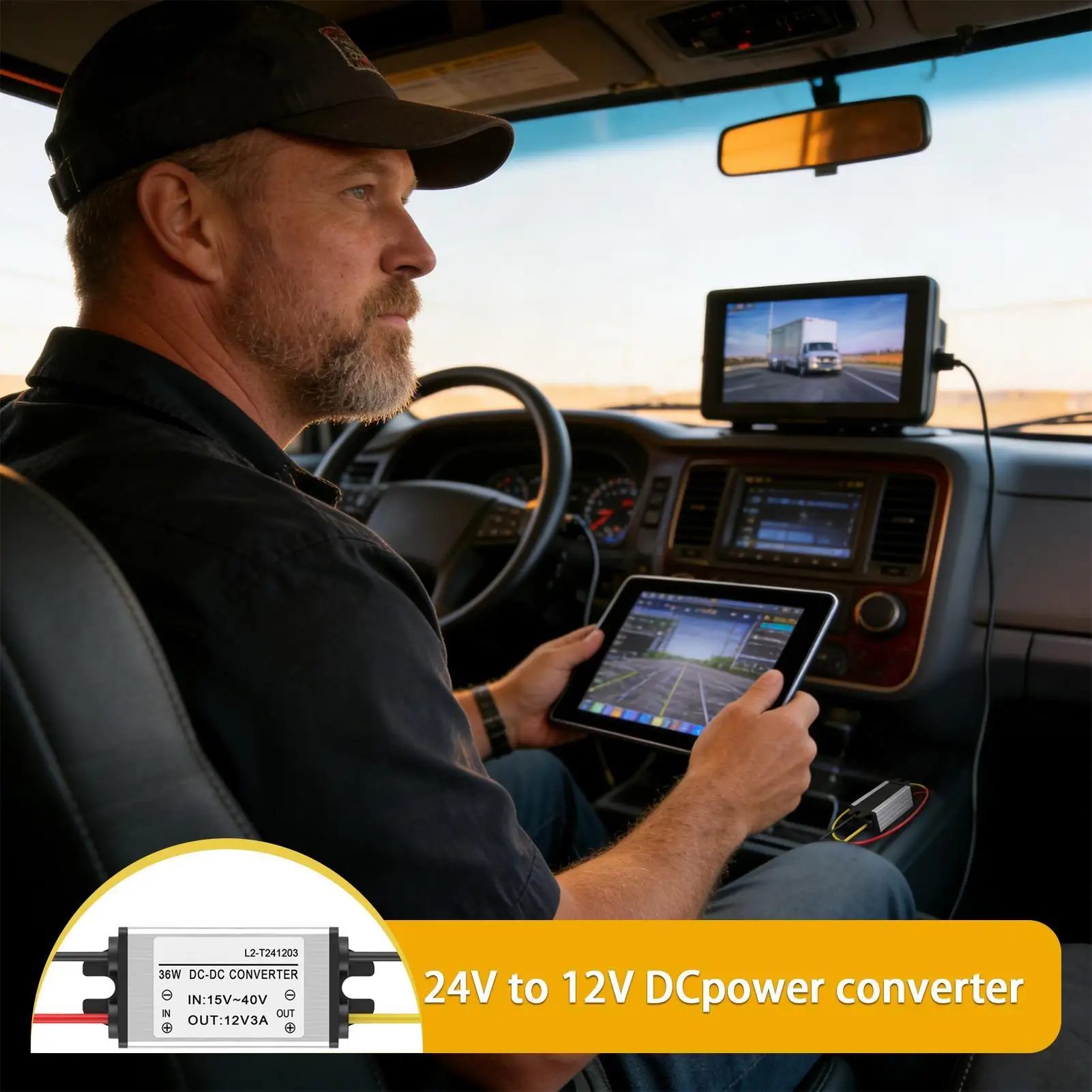 

DC 24V To DC 12V Power Converter Adjustable Power Adapter 24V To 12V Step Down Transformer For Automotive Truck RV Auto