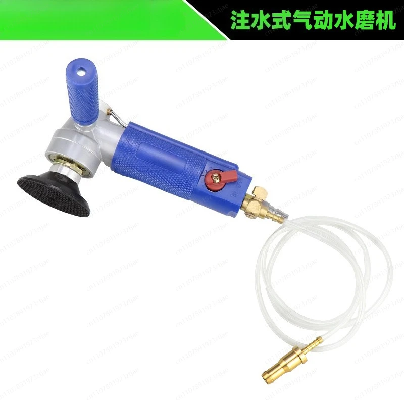 SM100 Water Injection Pneumatic Sander 4 Inch Water Mill Wet Polisher for Marble Quartz Granite Stone Polishing