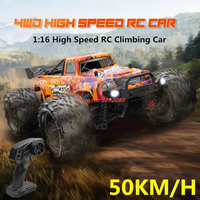 

50KM/H High-speed Rc Desert Car 2.4G 1:16 Dual Motor Electric 4WD Remote Control Off Load Racing Car Vehical Birthday Gift Toys