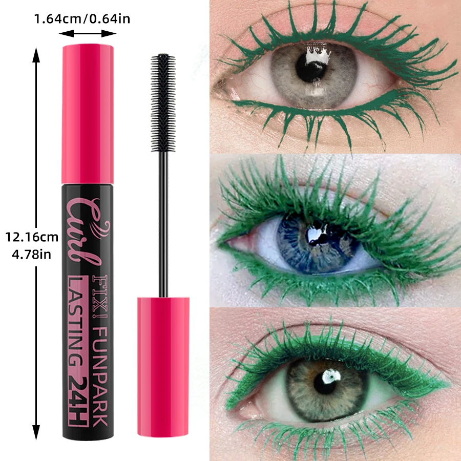 Multicolor Curling Mascara Waterproof Fast Drying Eyelashes Extension Lashes Korean Makeup Lasting White Blue Purple Mascara