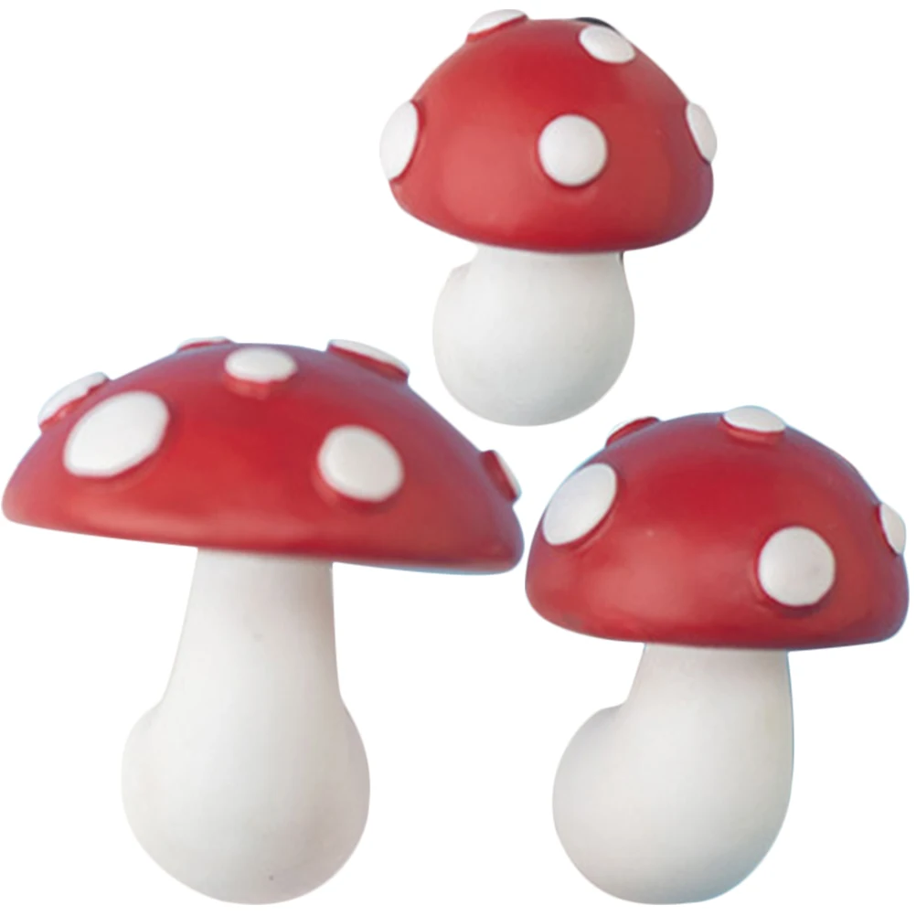 

3Pcs Refrigerator Magnet Mushroom Design Non-Damage Surface Adsorption Fridge Locker Whiteboard Decor