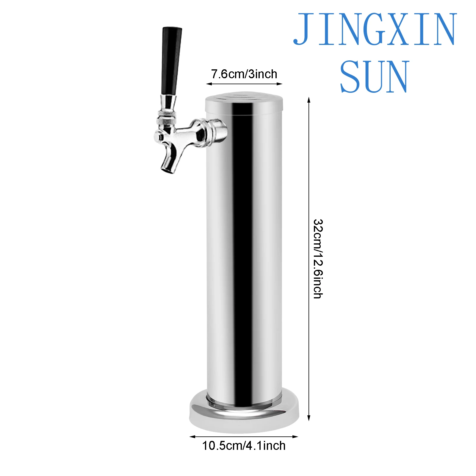 Stainless Steel Wine Column Faucet Draft Beer Tower Bar Home Brew For Kegerator