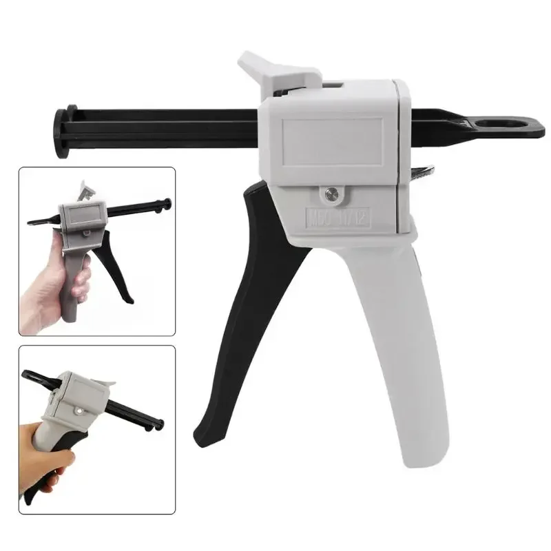 50ml Two Component AB Epoxy Sealant Glue Gun1:1 2:1 Applicator Glue Adhensive Squeeze Mixed Manual Caulking Gun Dispenser