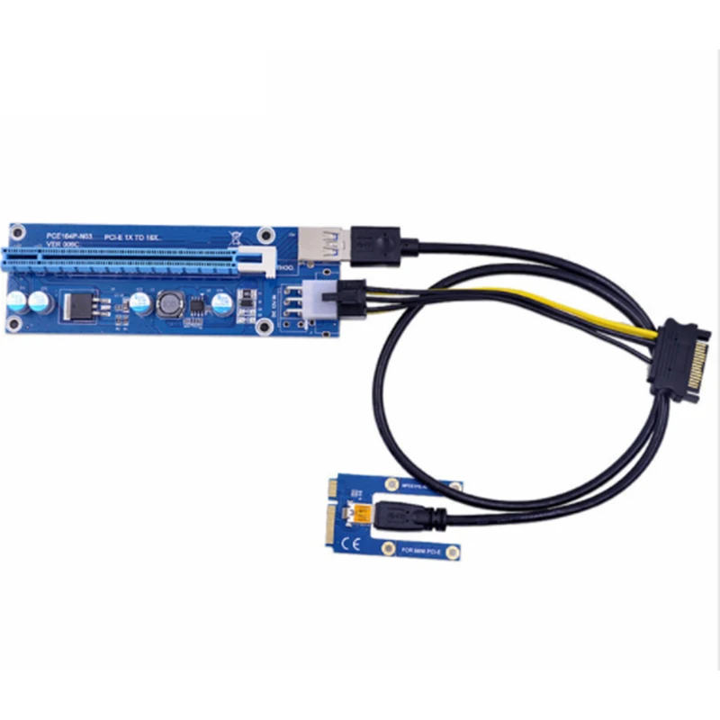 Mini PCIe a PCI Express 16X Riser para computadora portátil Tarjeta de imagen externa EXP GDC BTC MPCIe a ranura PCI-E Tarjeta de minería