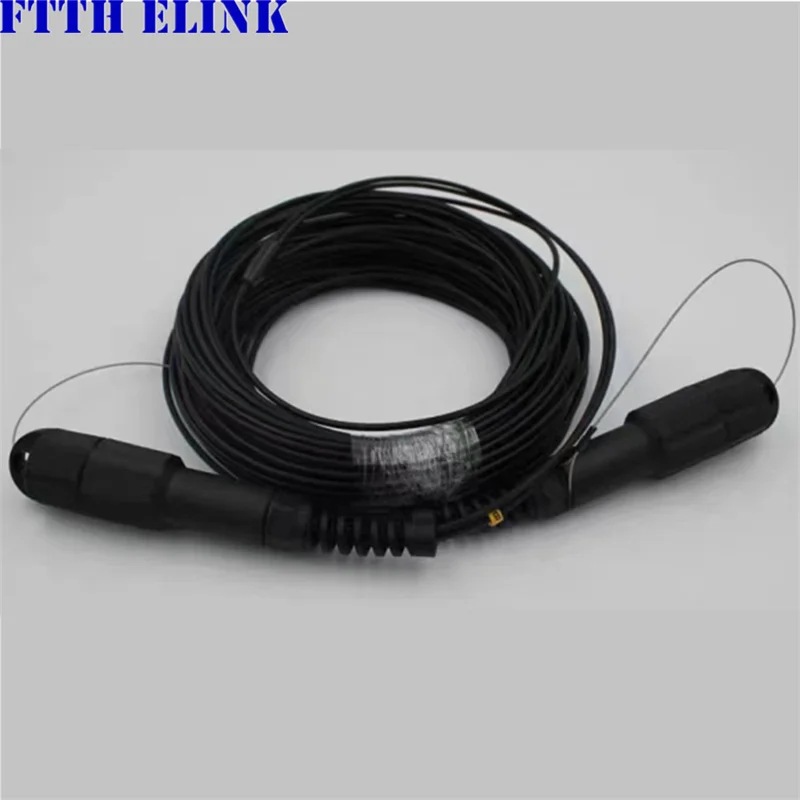 سلك رقعة مصفح من الألياف البصرية ، 4 أنوية ، OM3 ، TPU ، 50 م ، 60 م ، 70 م ، 80 م ، 49 م ، 50 م ، 4C SC ، LC ، FC ، ST ، APC ، متعدد الأوضاع 4 ، في الهواء الطلق