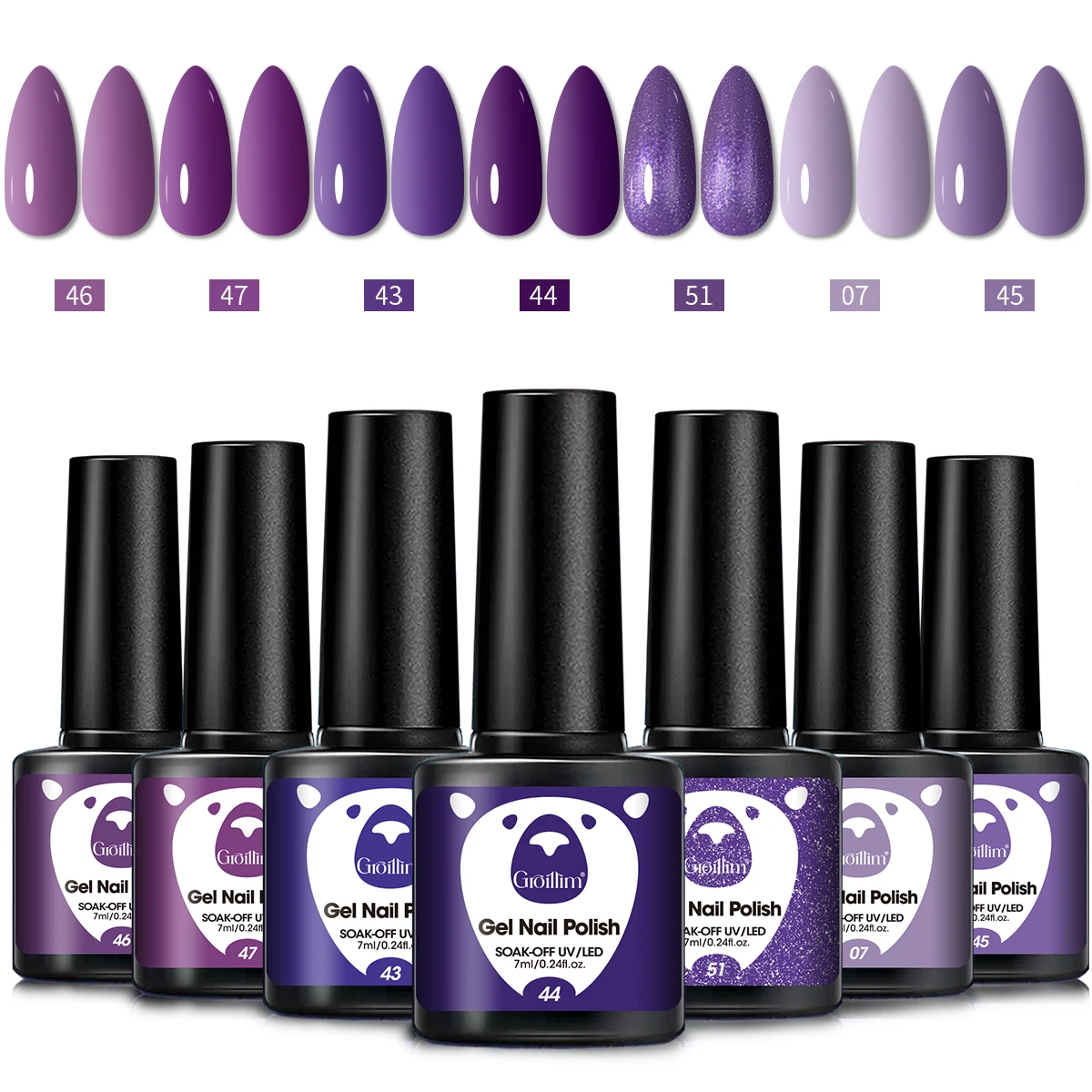 

7pcs 0.24oz Dopamine Series Nail Polish Set, Beautiful Nail Art Effect Nail Polish Set, /LED Soak-off, Suitable for Salon and Ma