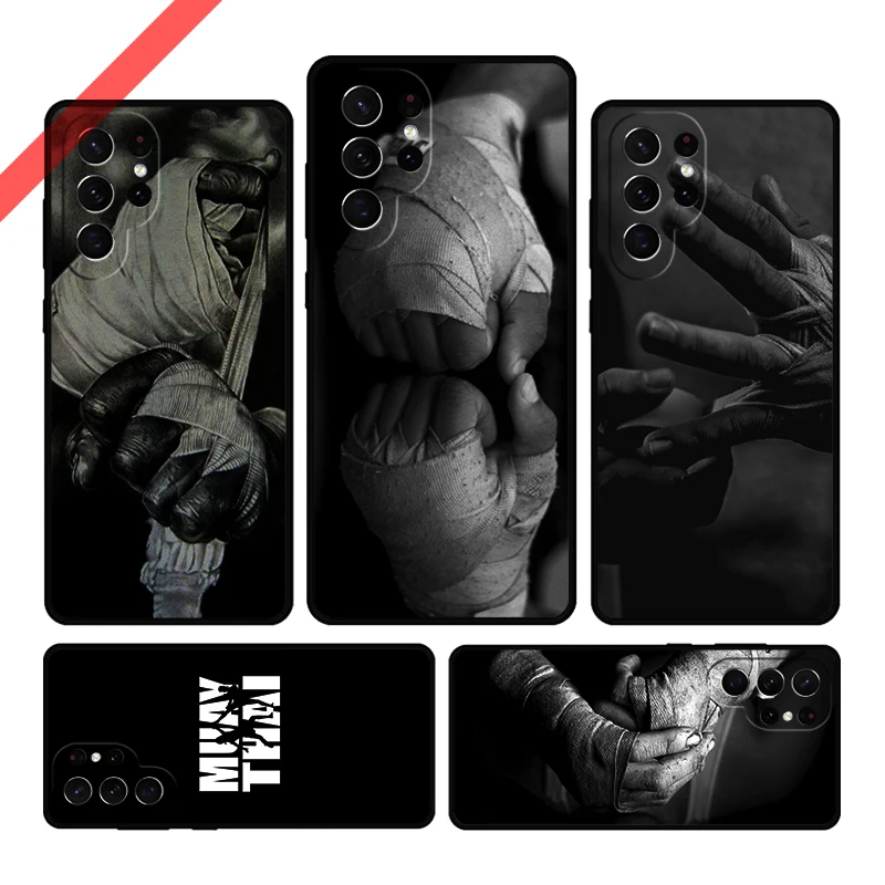 Muay Thai Kickboxing Fight Phone Case For Samsung Galaxy S20 FE S21 S10 S23 Plus S24 S22 Ultra Coque Note20 Note10 S9 S8 Cover