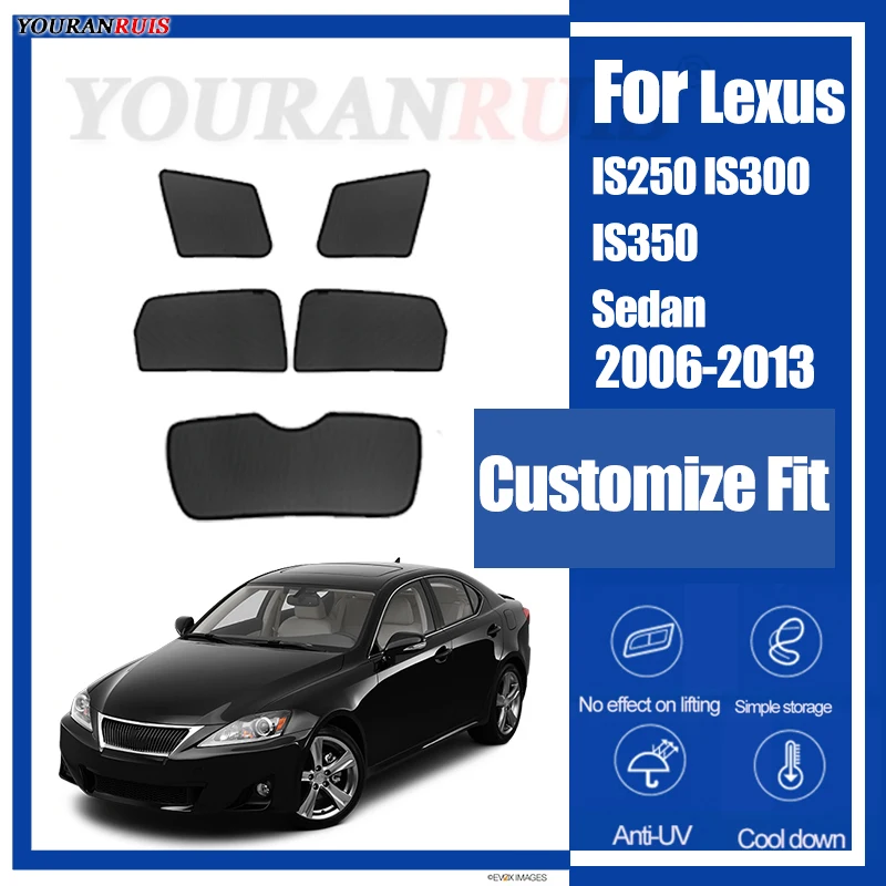 

For Lexus IS250 IS300 IS350 Sedan 2006-2013 Magnetic Customized Car Windows Sun Shade UV Protection Children Car Curtain Mesh