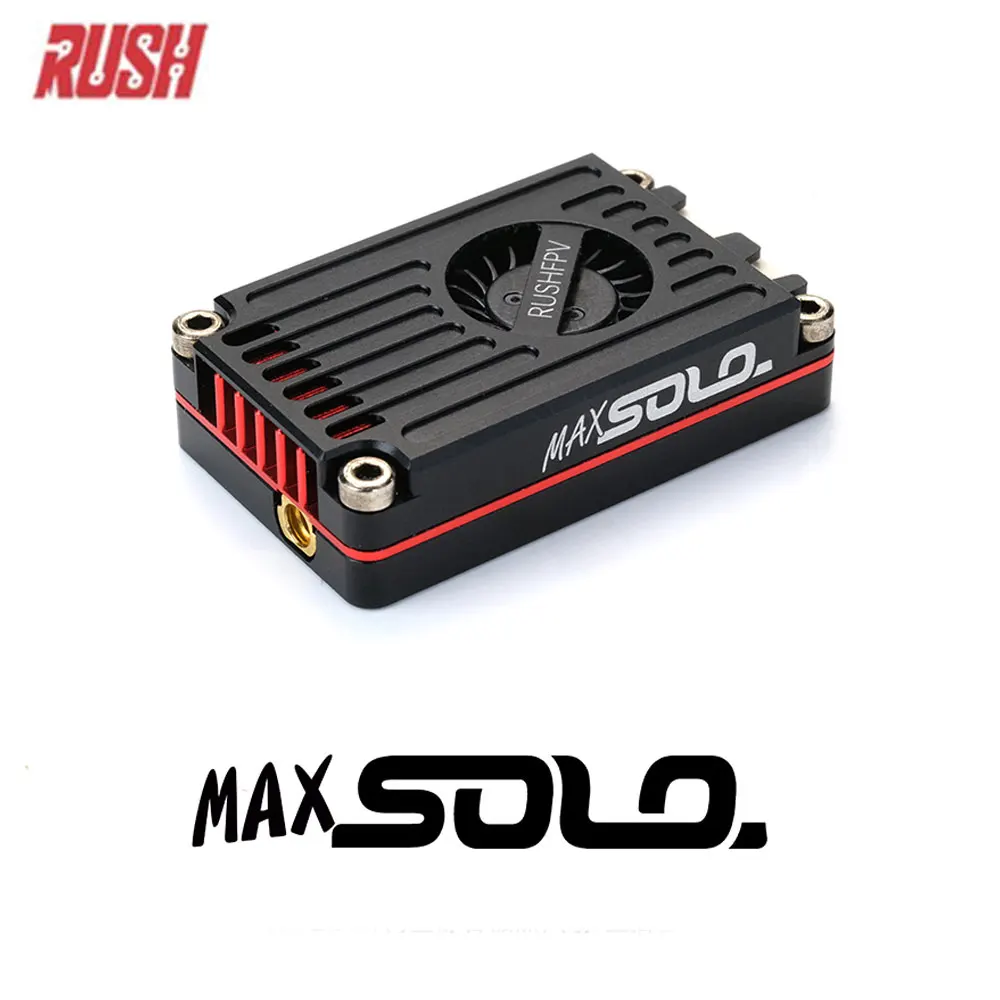 

RUSHFPV MAX SOLO 5.8G 2.5W 2-6S LIPO FPV VTX CNC Housing Built-in Silent Cooling Fan for FPV Freestyle Long Range DIY Parts