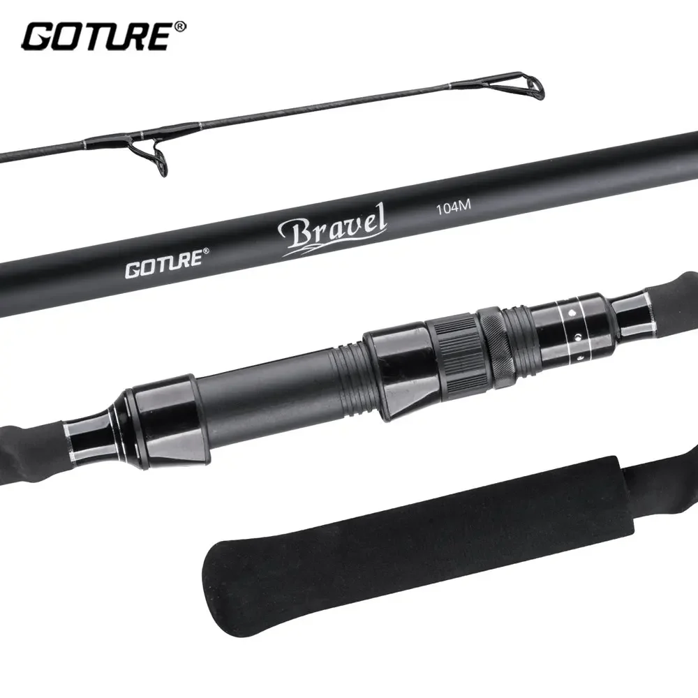 

Goture BRAVEL Spinning Fishing Rod 4 Sections Graphite Fishing Rods Portable Carbon Fiber Travel Surf Rod