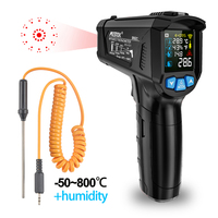 Digital Infrared Thermometer Laser Temperature Meter Non-contact Pyrometer Thermal Imager Hygrometer Color LCD Light Alarm