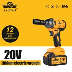 LYUWO Electric Wrench 350NM Brushless Impact Wrench High Torque Automotive Repair Tool, Matched With MT Battery