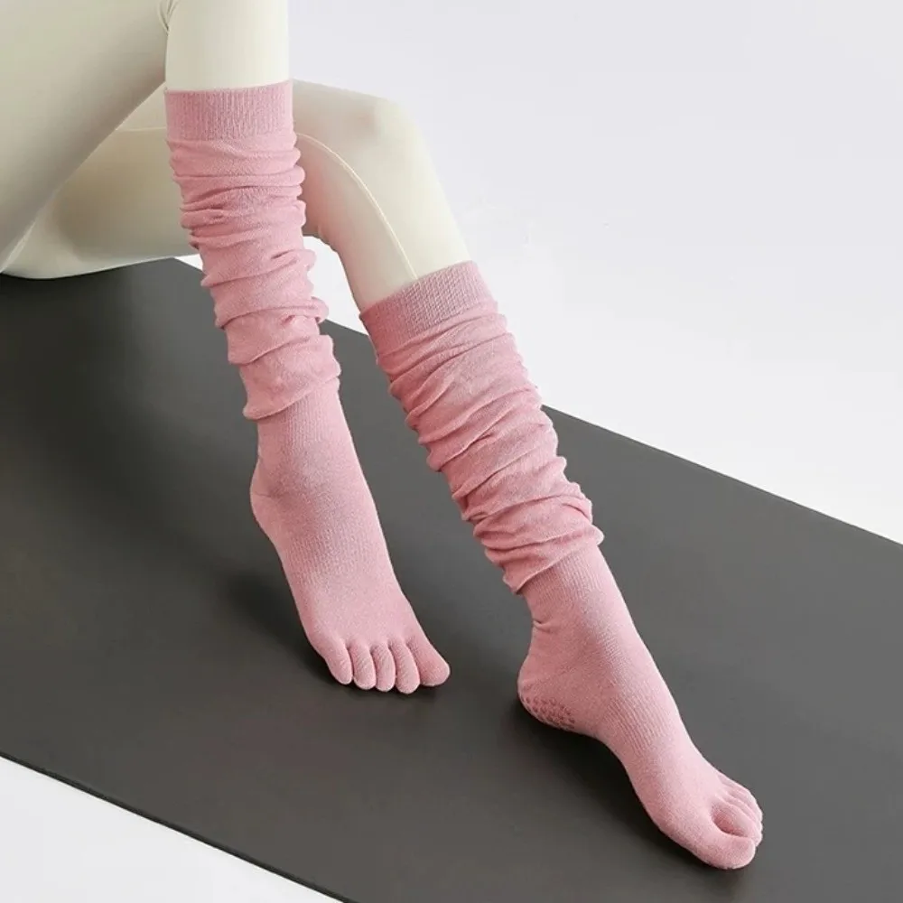 

Comfortable Cotton Five Finger Yoga Socks Split Toe Non-Slip Grips Pilates Socks Breathable Loose Socks Sports
