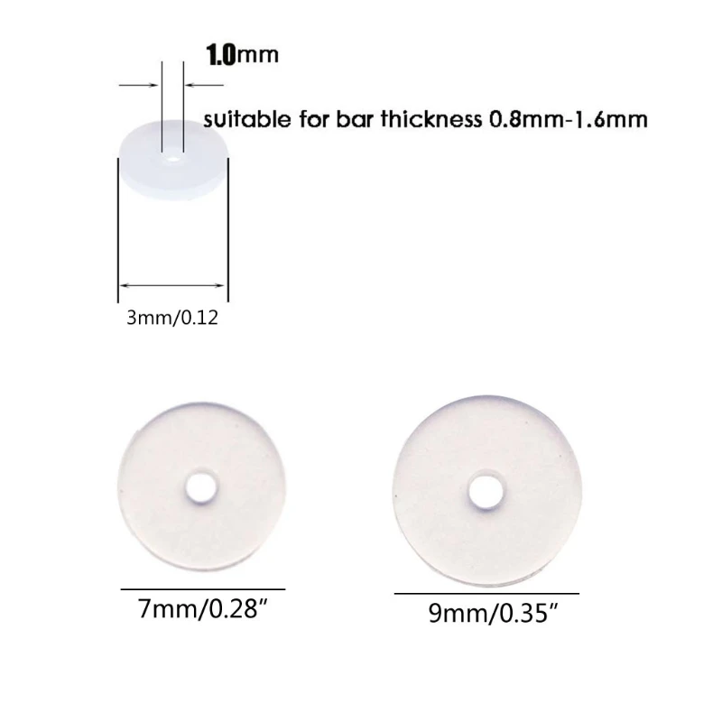 Silicone Fixed O-Ring Piercing Healing Discs