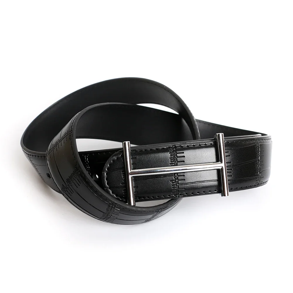 140cm 150cm Luxury Designer Pin Buckle H Belt Men High Quality Women Genuine Real Leather Dress Strap for Jeans Waistband Plus