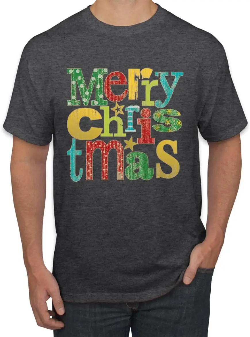 Wild Bobby Colorful Merry Christmas Decoration Christmas Men's T-Shirt