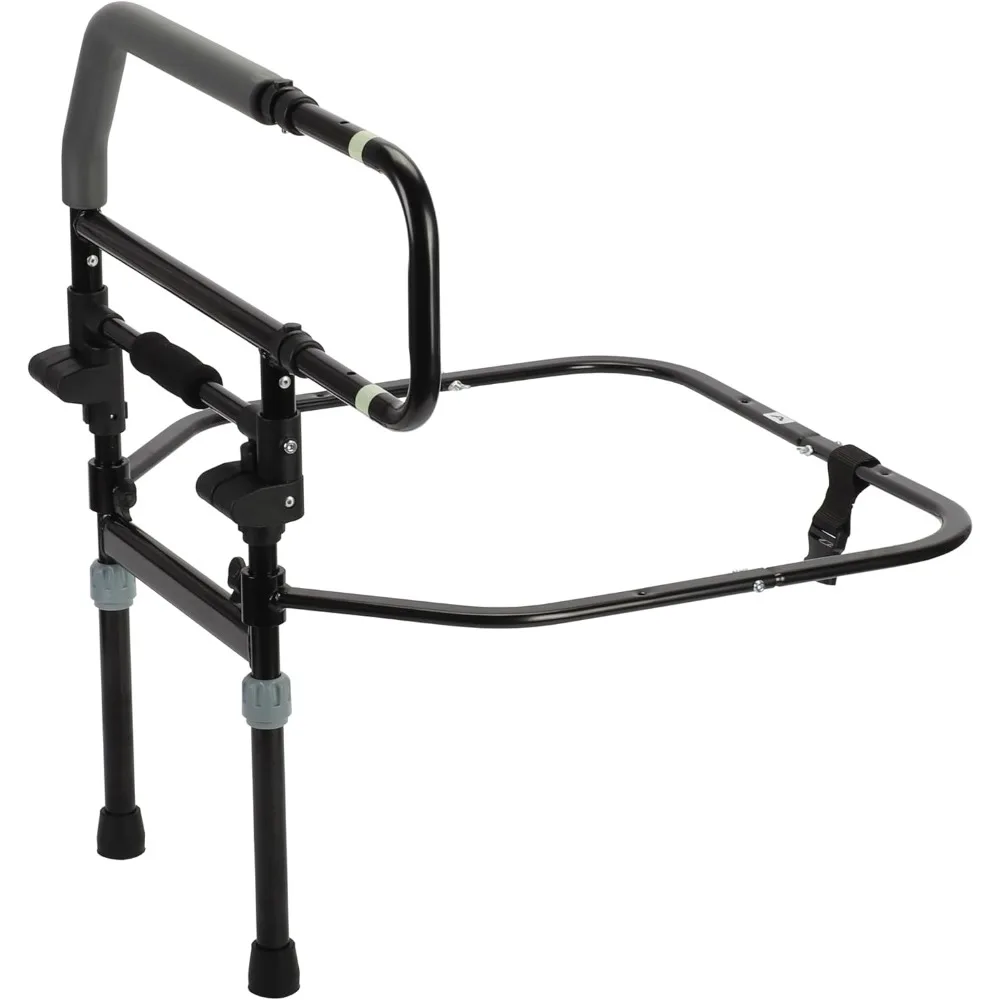 Rails for Elderly Adults, Foldable Bed Side Rails, Adjustable Safety & Assist Cane, Heavy Duty Bed Grab Bar