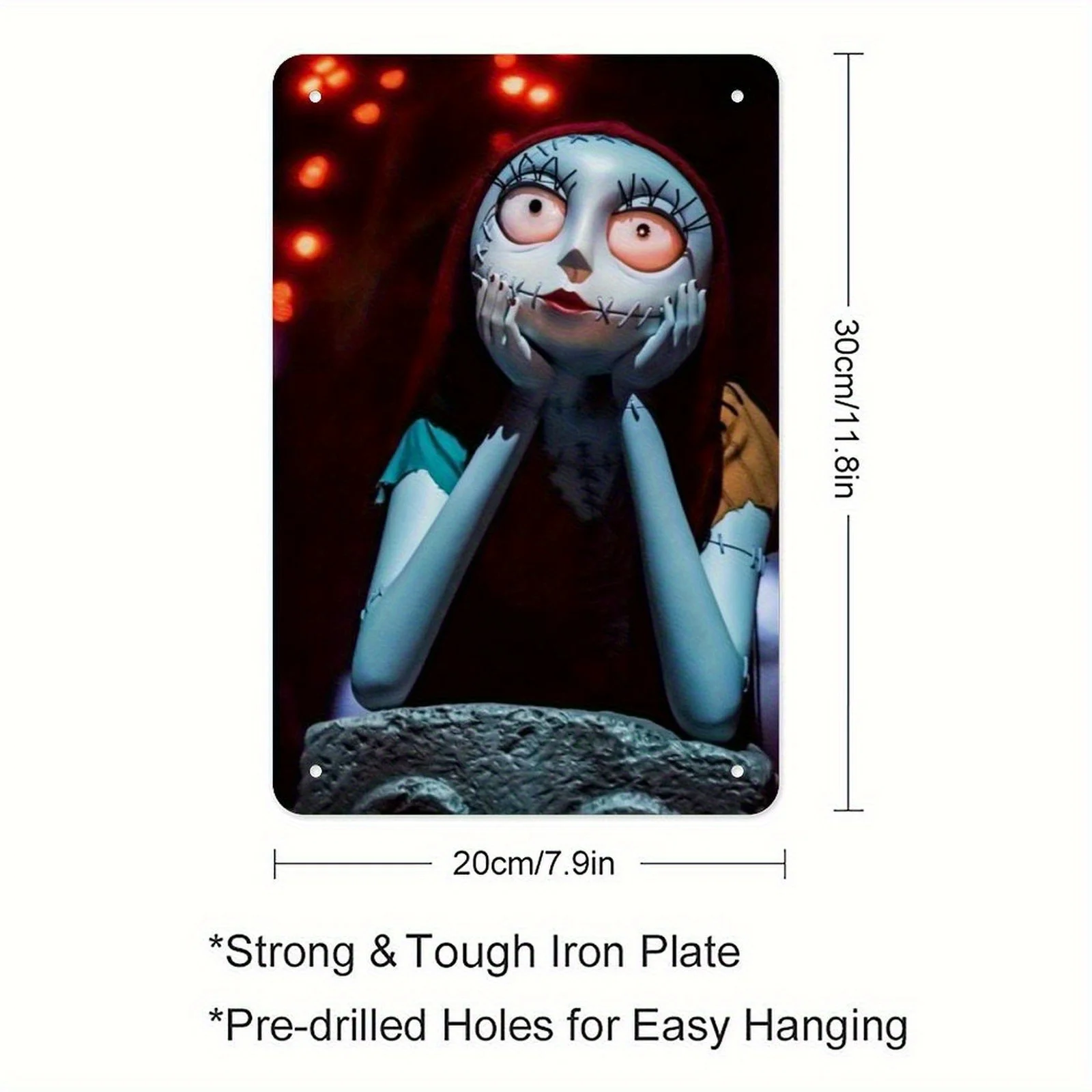 1 قطعة كابوس ديزني قبل عيد الميلاد غرزة رئيس شعار علامة معدنية-رجعية خمر جدار الفن ، 8x12 بوصة ديكور معدني دائم ل Ho #4