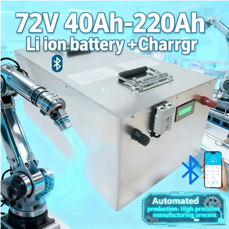 72V 5000W Lithium Li-ion Battery 40Ah-220Ah for 3KW 7KW 14KW Skateboard Sightseeing Car Electric Vehicle + Bluetooth BMS Fast Ch