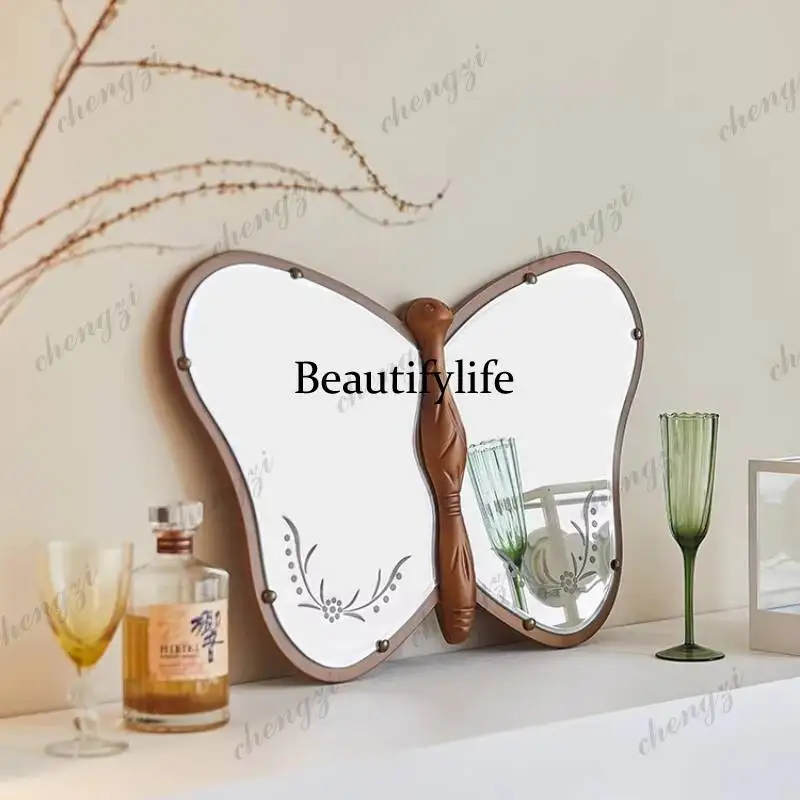 A68Classic Universal Mirror Decor Personalised Modern Small Makeup Mirror Decor Bedroom Mini Compact Espelho Living Room Decorat