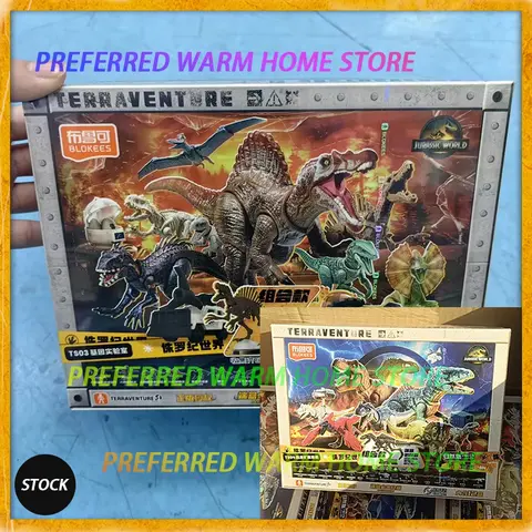 In Stock BLOKEES Jurassic Surprise Ver. 03/04 Giganotosaurus Tyrannosaurus Spinosaurus Indoraptor Pterosaur Assemble Model Toys
